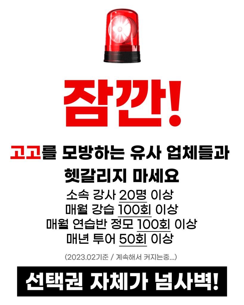 고고다이브 코스 안내 5